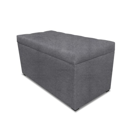 Puff with a lid and weighting, 800 × 400 × 420 mm, Savana plus matting, Ash color