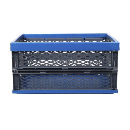 Box folding, plastic, 47 × 34 × 23 cm, 30 kg, blue-gray-2
