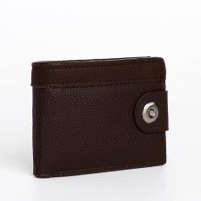 Male purse on a magnet, department for bills, for maps, brown color