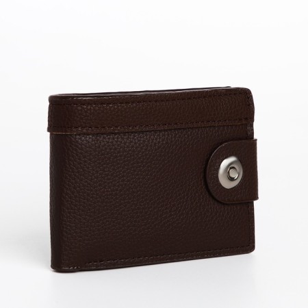 Male purse on a magnet, department for bills, for maps, brown color