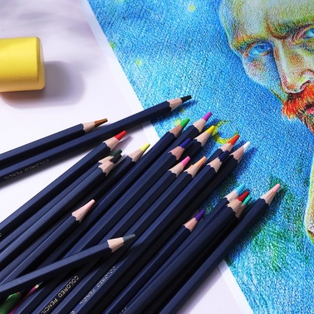 Family pencils 36 colors, Finenolo, 3.8 mm, hexagonal, in a metal pencil case-9