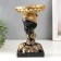 Souvenir Polystone stand "African in a golden device, with earrings in the ears" 25x15x15 cm