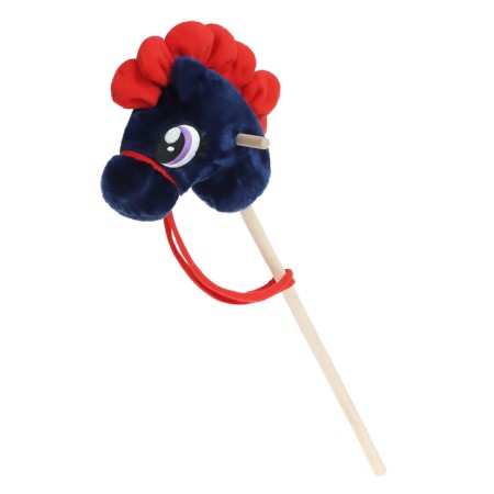 Soft toy "Horse-horseman", on a stick, mix, blue color-4