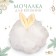 Body washcloth "New Year's bunny", white color, gift packaging,