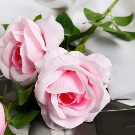 Artificial flowers "Webly rose" d-10 cm 67 cm, pink-1