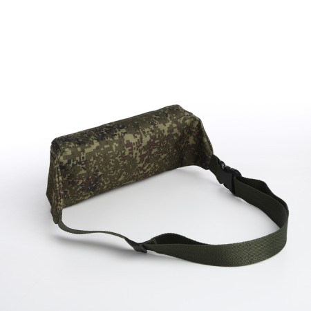 Lightning waist bag, outer pocket, green color/camouflage-2