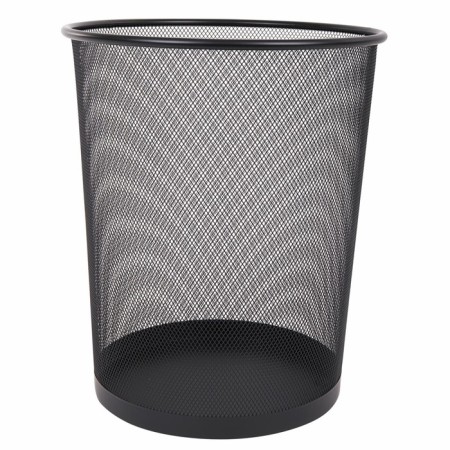 Metallic paper basket, 20 liters, Brauberg germanium, black
