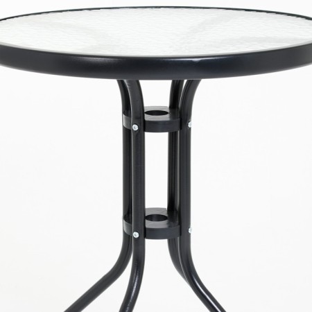 Set of garden furniture: table, 2 chairs, brown-4