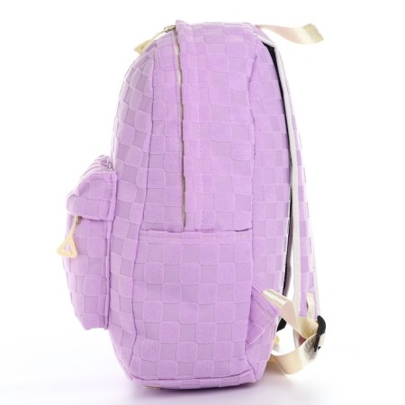 School backpack, set 2 in 1,+ pencil case in a cage, 40x28x13 cm, lilac color-6