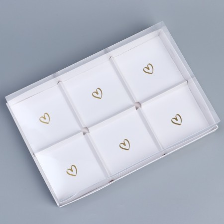 Confectionery box for mousse cakes "Present", 27 x 17.8 x 6.5 cm-1