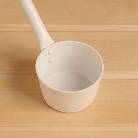 Aluminum bucket 0.2 l, length 47 cm, white-2