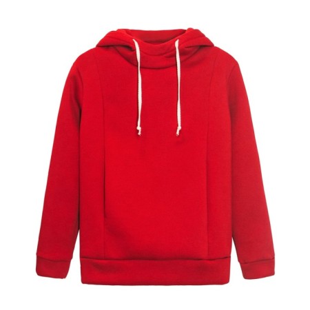 Female hoodies, size 44, red color-3
