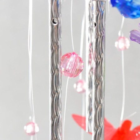 Wind music plastic "birds" 4 tubes + 11 figures 67 cm mix-2