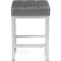 Stool Khurkroks Metal/Eco -leather, gray/gray 37x37x52 cm