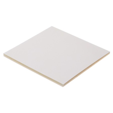 Block with a sticky edge of 76 x 76 mm, 50 sheets, transparent plastic, white-2