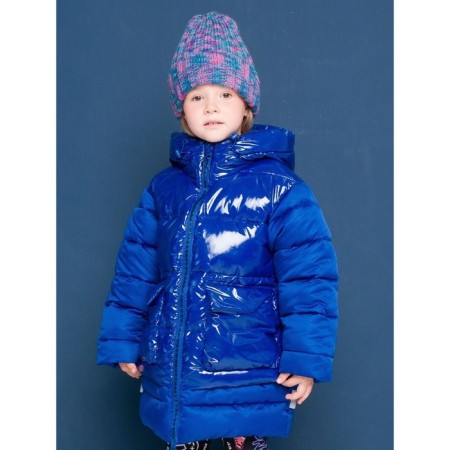 Coat for girls, height 104 cm, blue color