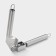 Press for garlic shares "metallic", 19.5 cm, silver color