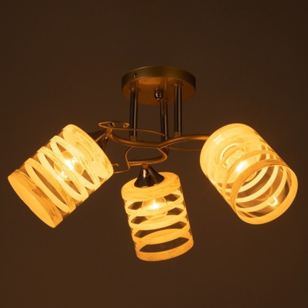 MIA chandelier 3x60W E27 gold, chrome 46x46x28cm-2