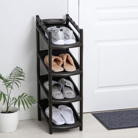 Black shoe launches, 4 tiers, 41.5 × 25.5 × 81 cm, color mix-3