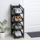 Black shoe launches, 4 tiers, 41.5 × 25.5 × 81 cm, color mix