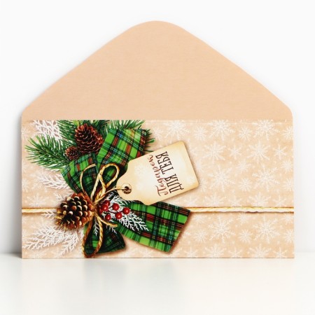 Money envelope "Happy New Year!" Gift for you, 16.5 x 8 cm, New Year-2