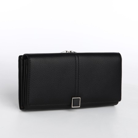 Women's wallet on a magnet, black color
