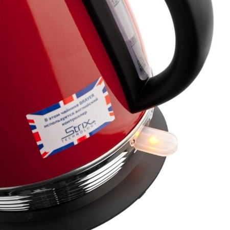 Electric kettle Brayer BR1007, metal, 1.7 l, 2200 W, auto shutdown, red-5