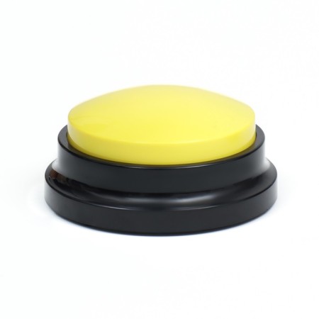 Sound button - Cliler for animal training, 9 x 9 x 5, cm. Yellow-1