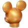 Mickey Mickey Mouse, Gypsum, 16x14x13 cm, Golden, Disney