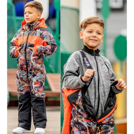 Combineson for children, height 110 cm, orange color