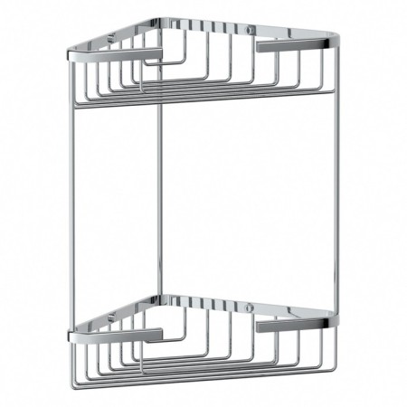 Corner-arc 2-tier sheet 20 cm chrome artwelle