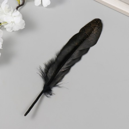 Decorative goose “pattern” Black with gold h = 10-15 cm-1