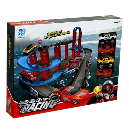 Parking Racing, with an elevator, 4 cars, 3 levels-18