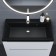 Sink uperwood Classic Quartz 80 cm, quartz, black matte, space
