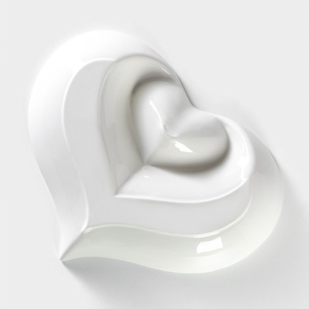 Ceramic dish with sauce "Heart", 28 × 22 × 4 cm, white color-4