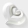 Ceramic dish with sauce "Heart", 28 × 22 × 4 cm, white color