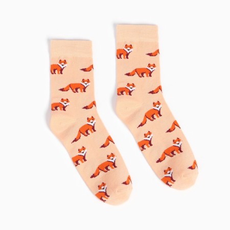 Women's socks, peach/fox color, size 35-37-1