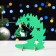 Souvenir "The Christmas tree with the dragon" curved, 13x11 cm, green