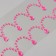 Sticker of rhinestones plastic "suspensions" raspberry 35x8 cm