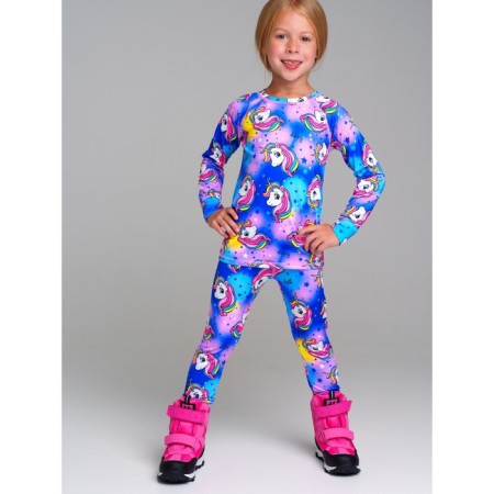 Thermal complex for girls: trousers, sweatshirt, height 122 cm-2