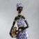 Souvenir Polystone "African Amadi with a jug" Blue Dress with MIXs 33x9x6.5 cm patterns