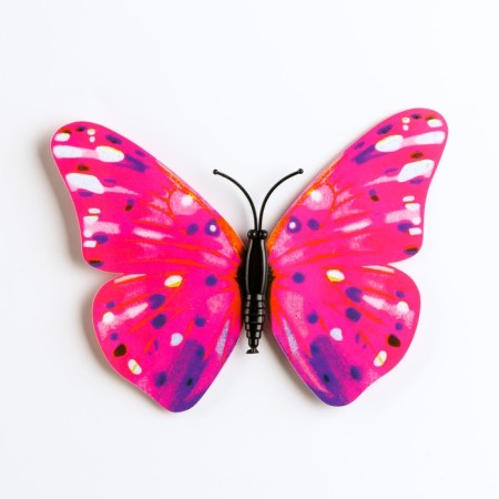 Magnet Plastic "Butterfly shines in the dark" 10 cm mix-5