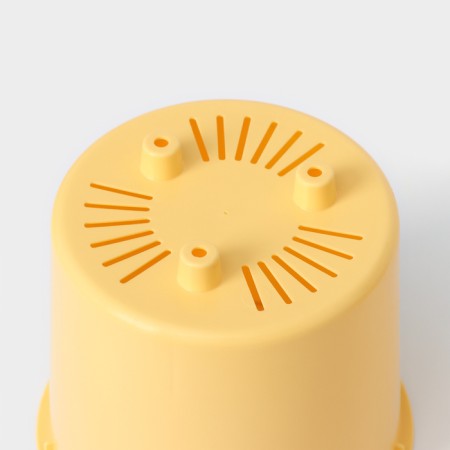 Kashpo for flowers with an insert "Steve", 650 ml, d = 11.5 cm, h = 10.5 cm, banana color-3