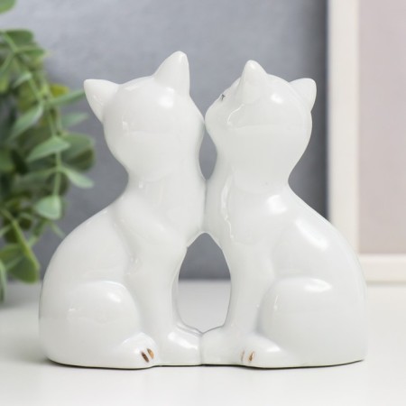 Souvenir ceramics "2 kitten in a flower" 9.5x4.5x10.6 cm-2