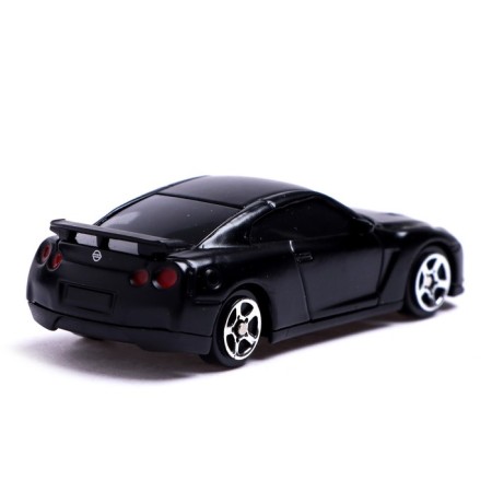 Metal machine Nissan GT-R (R35), 1: 64, black matte color-2