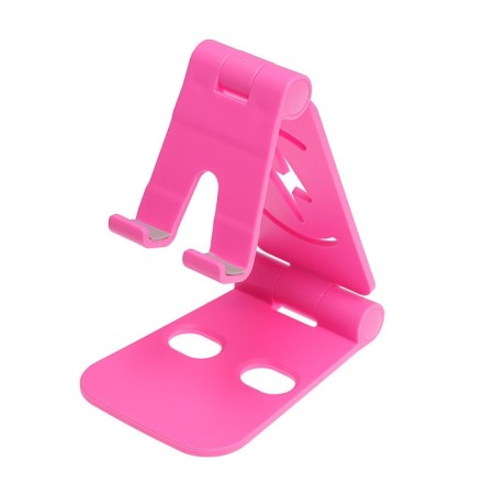 Luazon phone stand, adjustable height, silicone inserts, pink-7