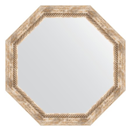 Mirror in the baguette frame, Provence with weaving 70 mm, 68x68 cm