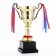 185V Cup, award figure, gold, tricolor, plastic stand, 26 × 16 × 8.5 cm.