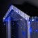 Garland "fringe" 3 × 0.6 m, IP44, UMS, dark thread, 160 LED, white-blue glow, blinking, 220 V