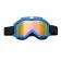Glass-mask for motorcycle driving, gold chrome glass, blue color, OM-11